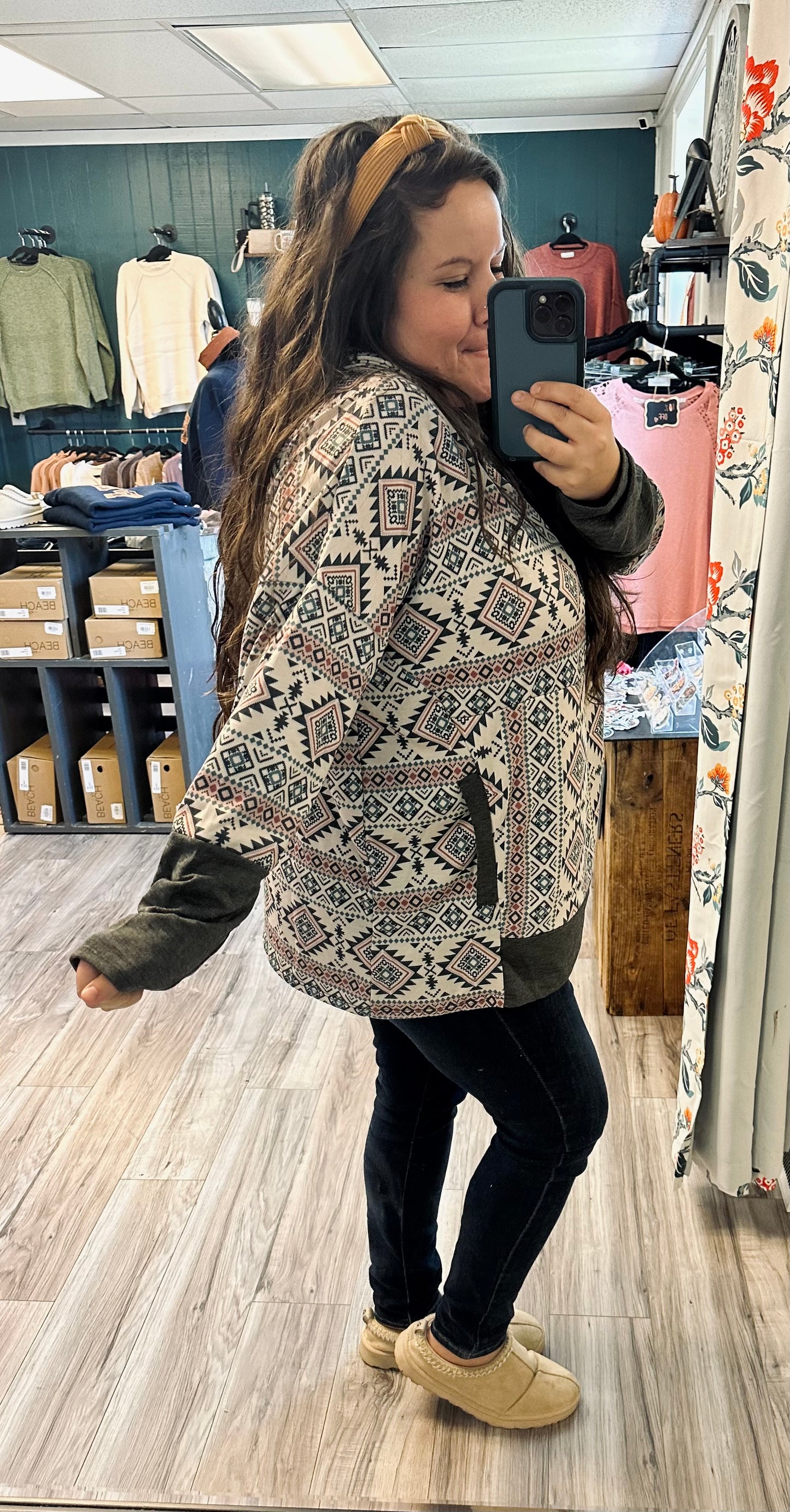 Lightweight Aztec pullover