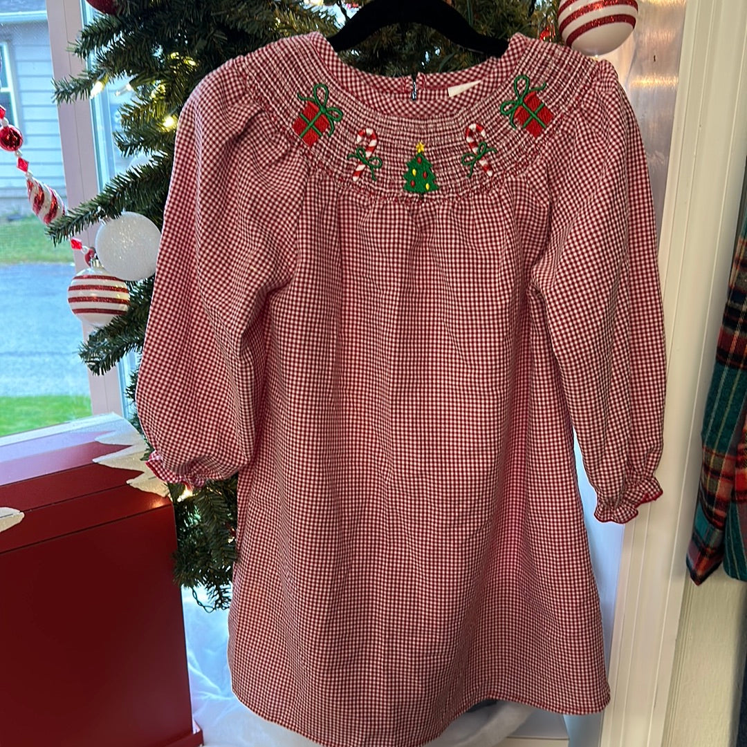 The gift smocked plaid dress