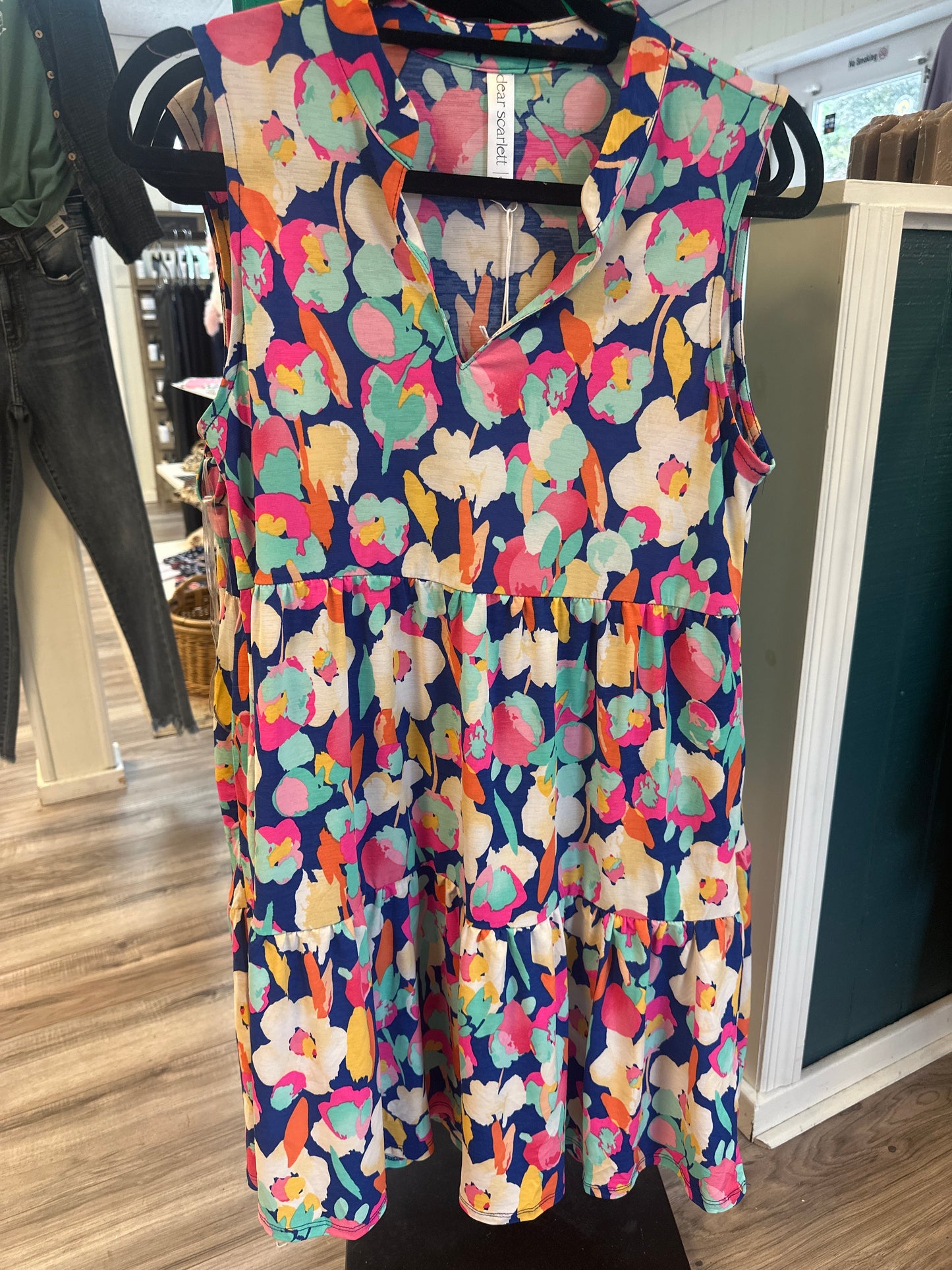 Blue Floral Dear Scarlett Dress