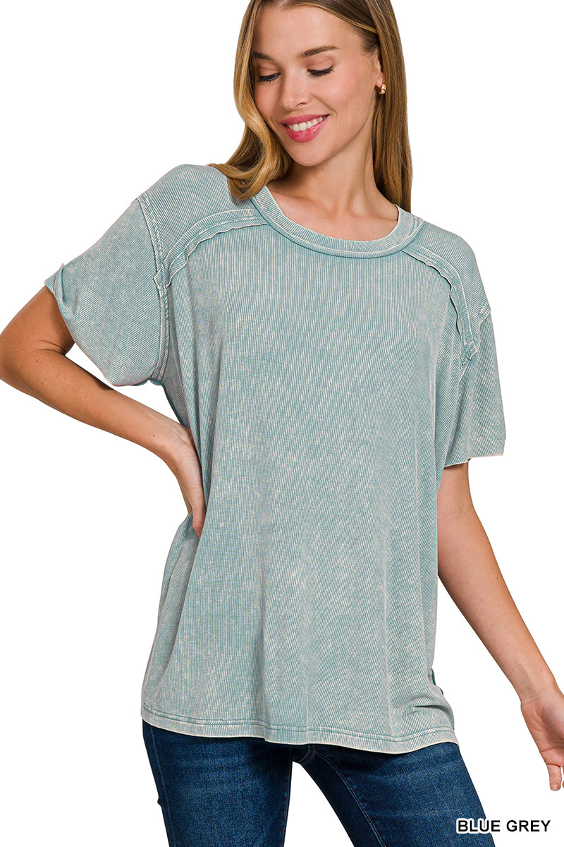 The Rose Ribbed Top