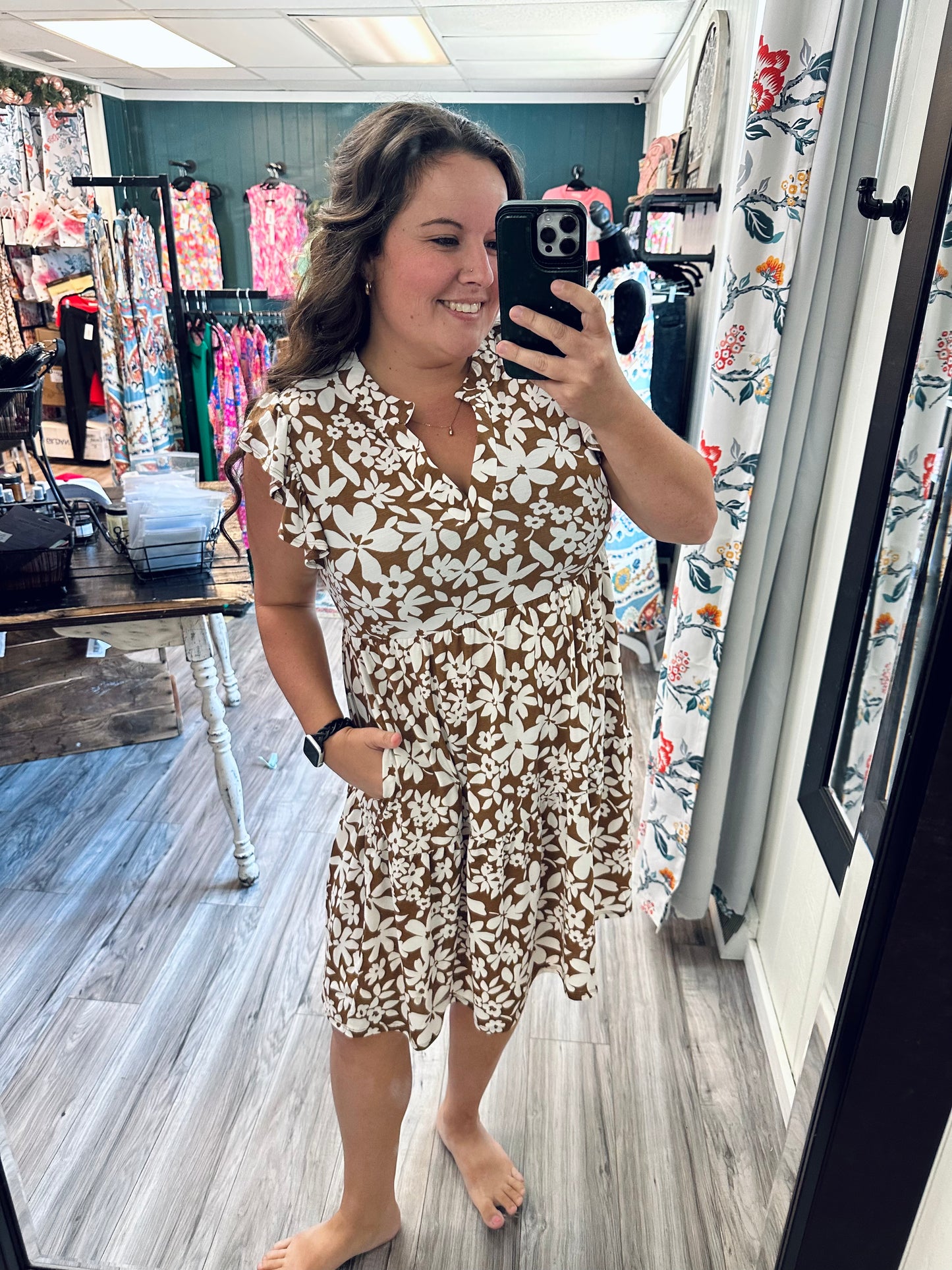 Fall is for floral swing dress