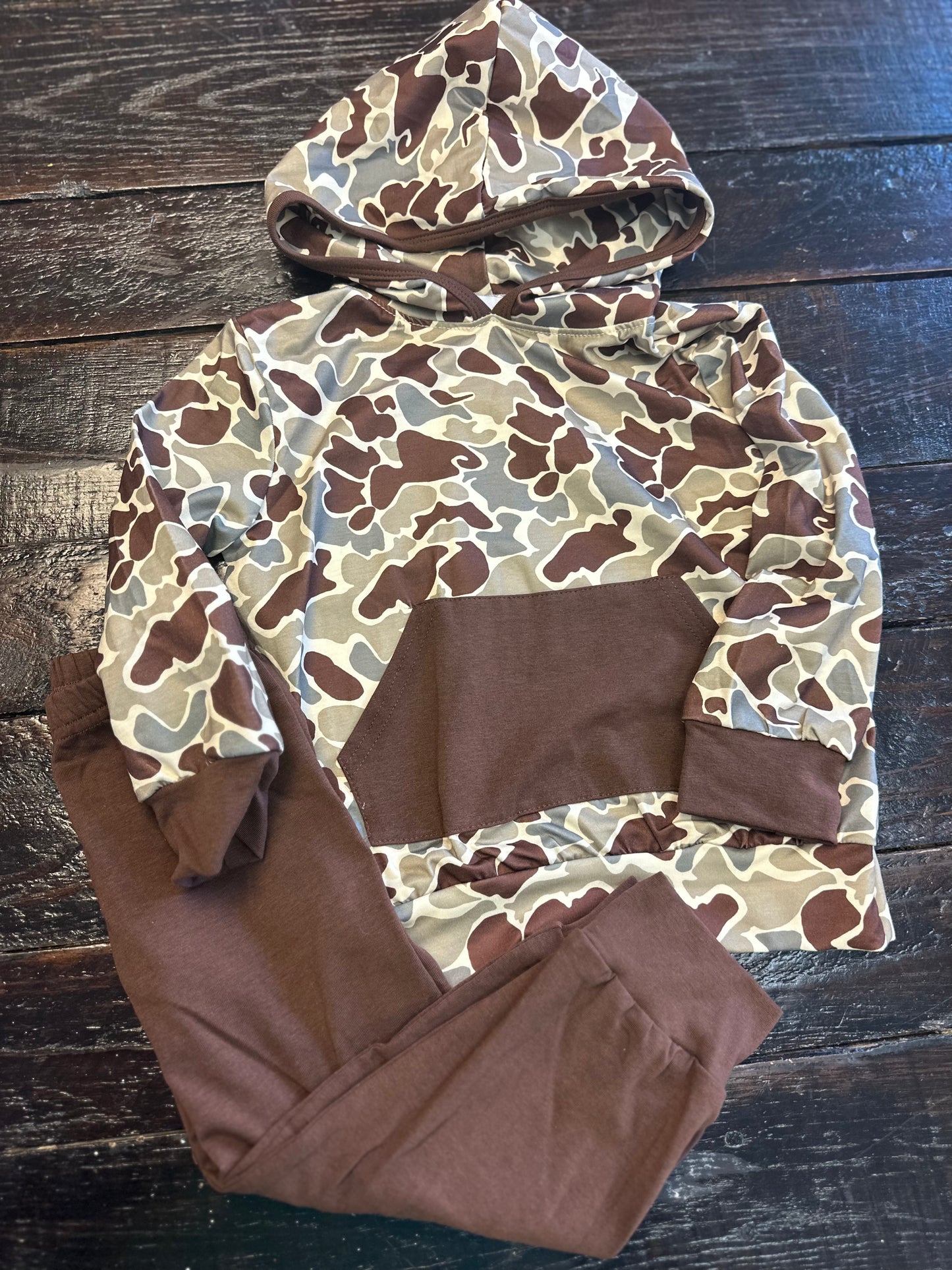 Hooded camo 2pc set