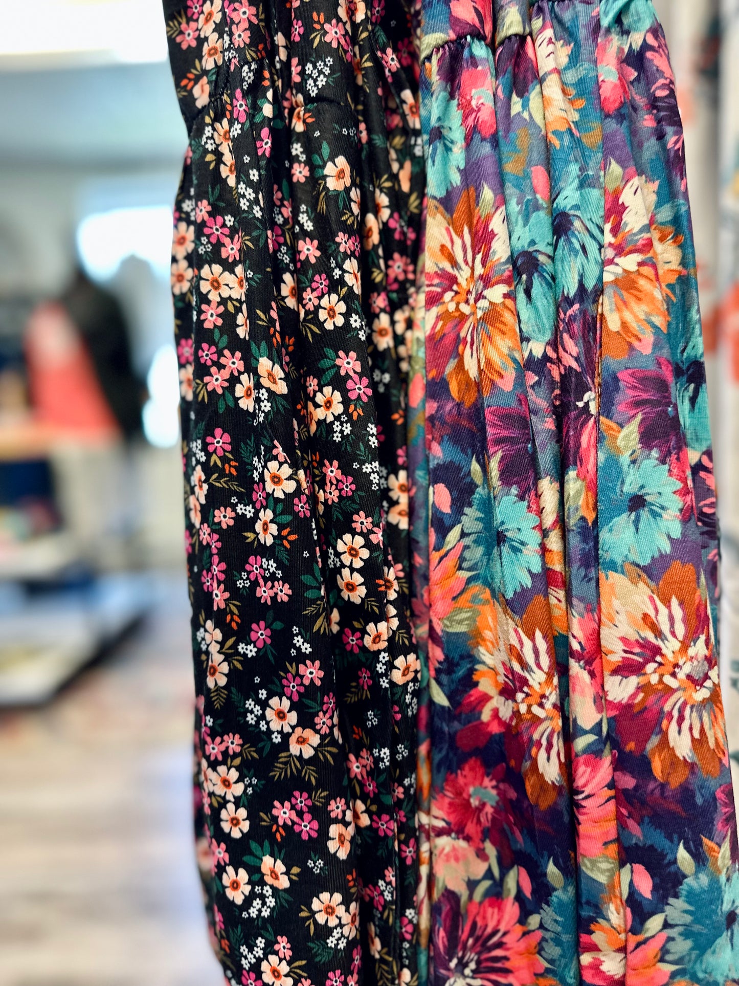 Water color floral midi