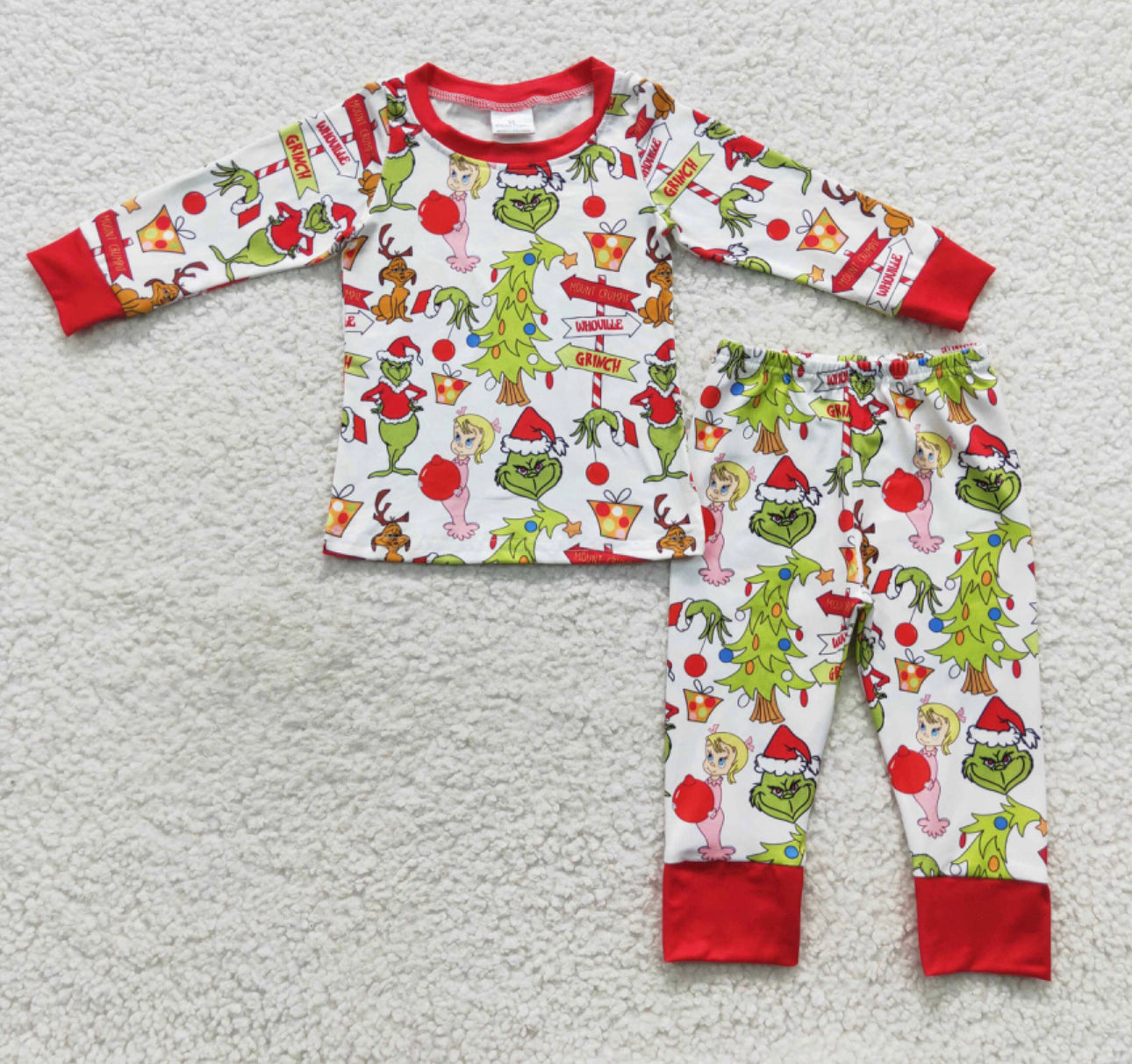 Grinch Milk Silk Pj Set