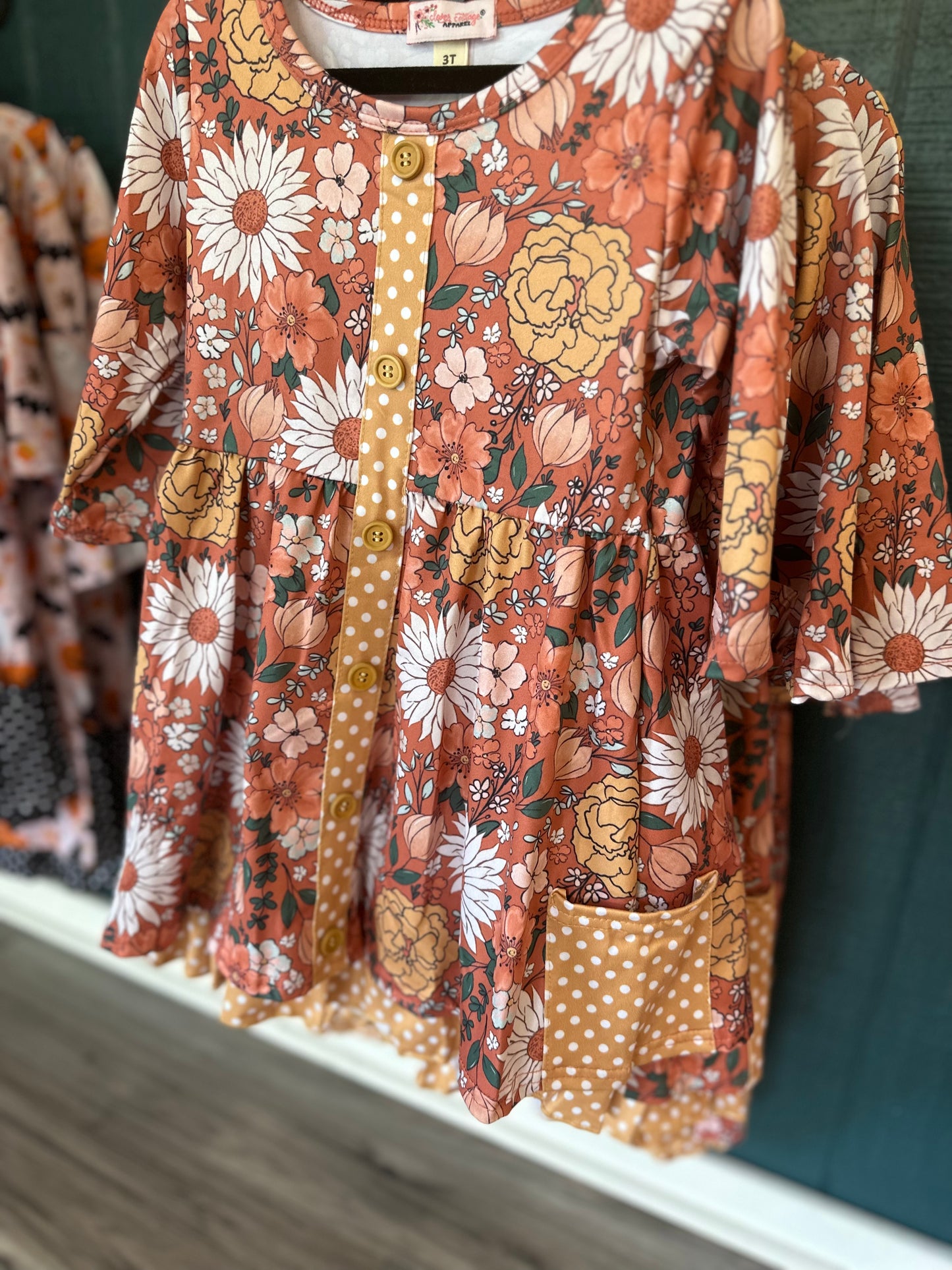 Sienna Fall Floral Twirl Dress