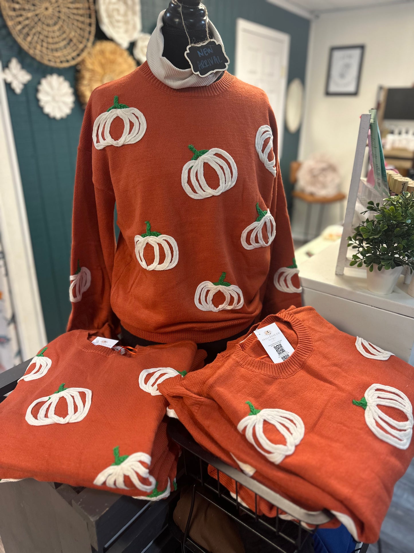 Pumpkin patch knit sweater