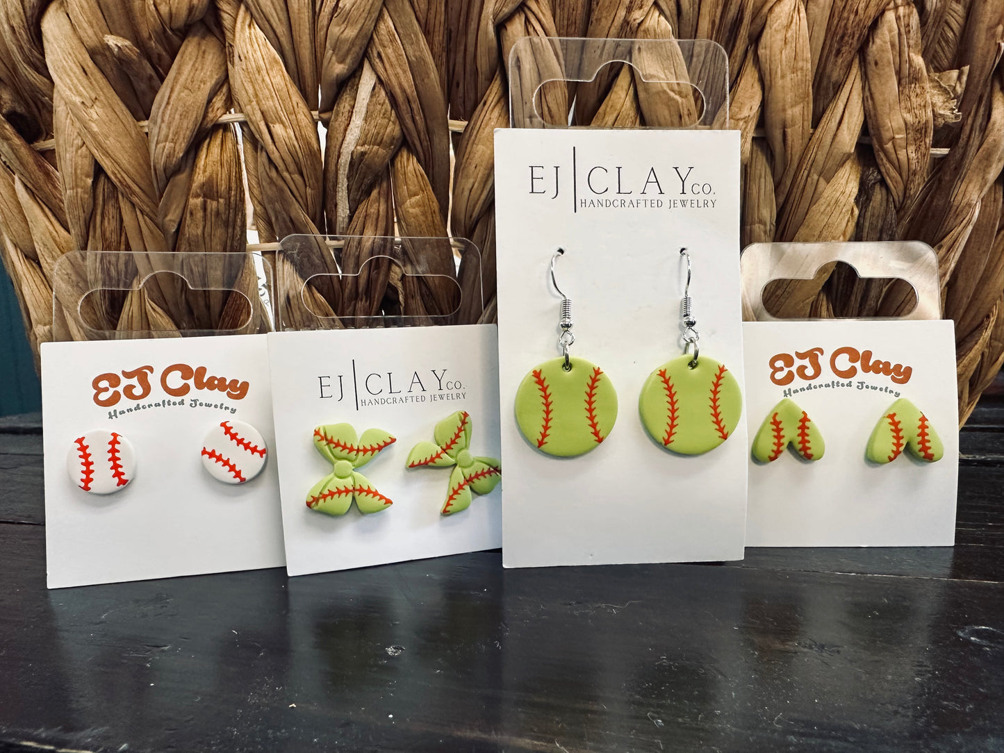 Clay sports earrings