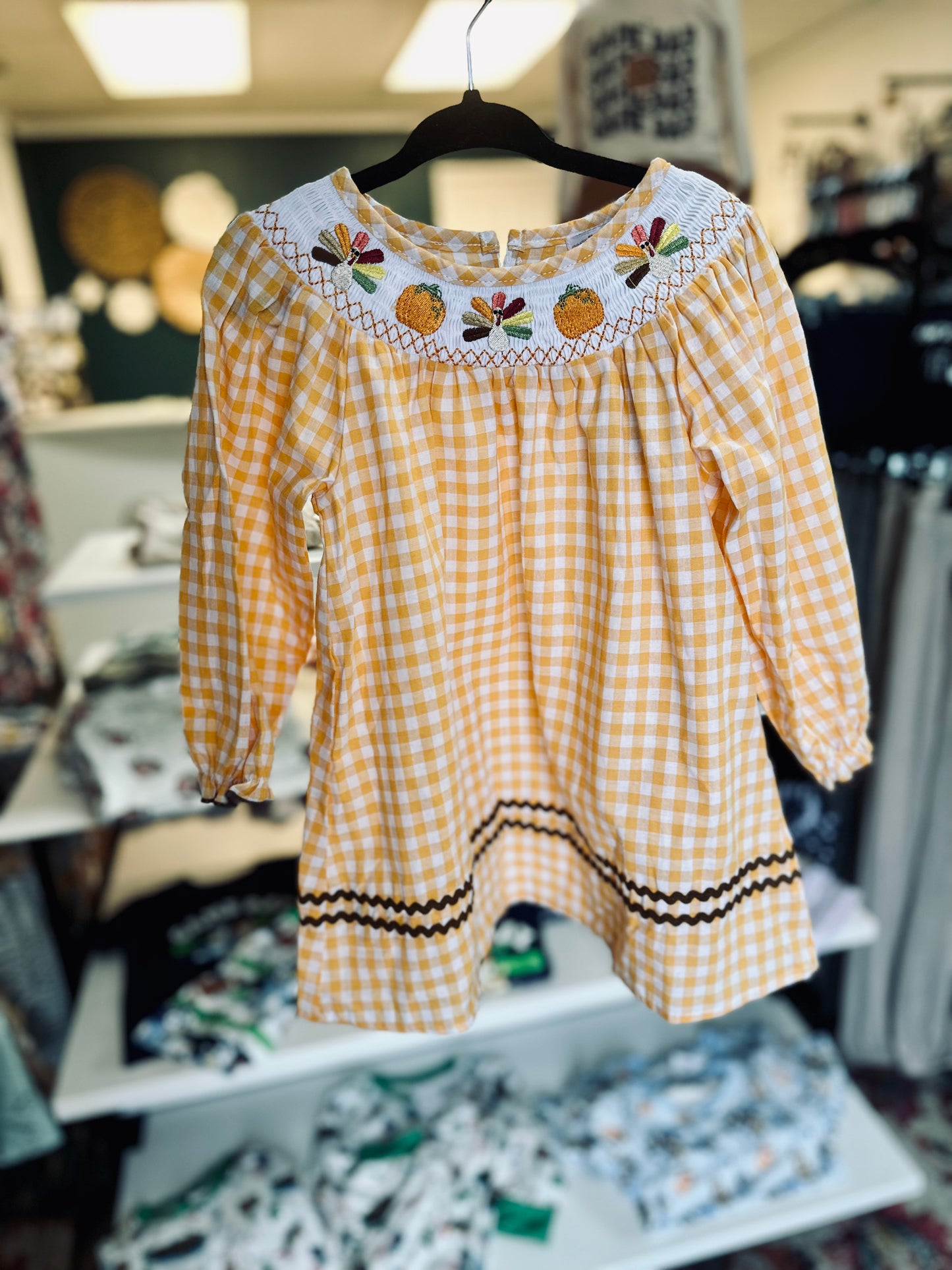 Smocked gobble dress