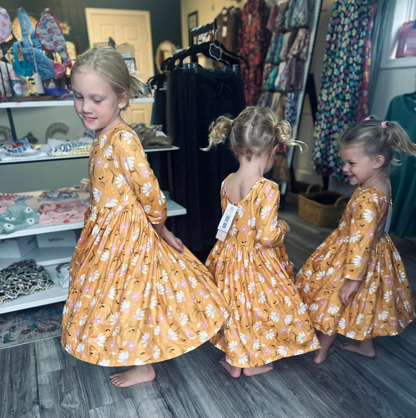 Dandelions in fall twirl dress