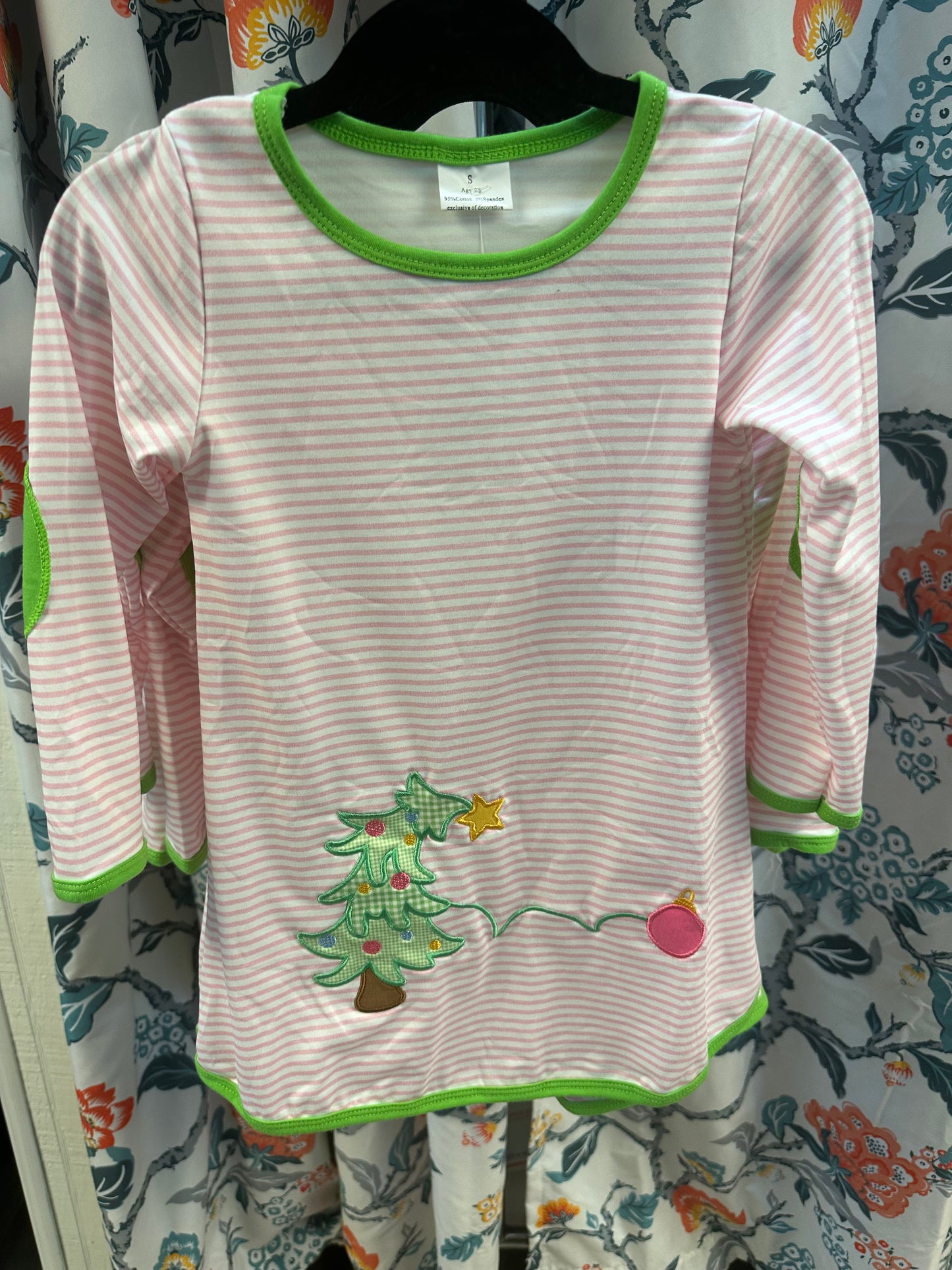 Grinch tree striped dress