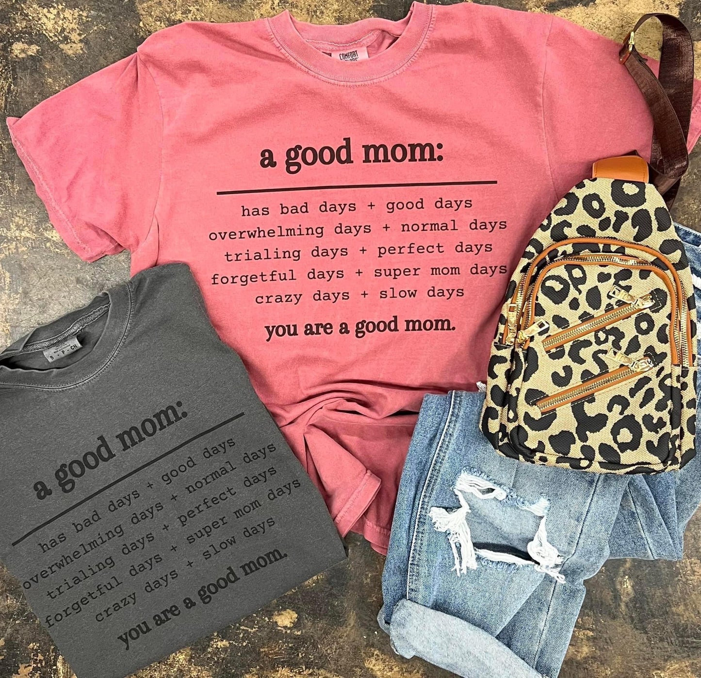 Good Mom CC tee - charcoal