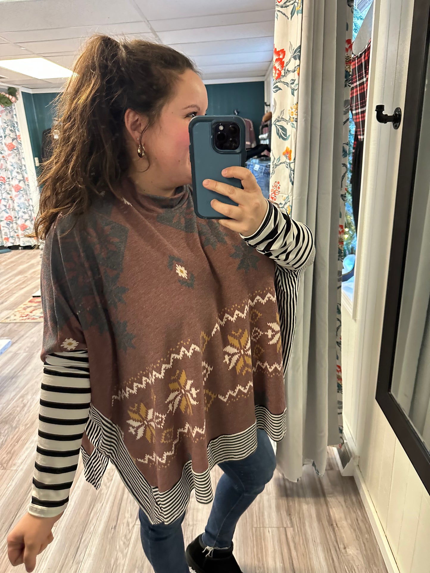 Snowed in poncho top
