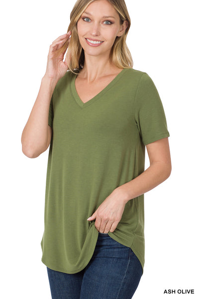 Buttery soft solid vnecks