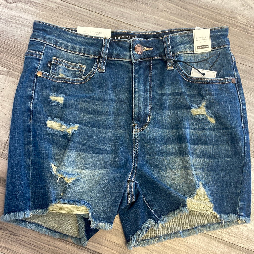 Judy Blue Hillary Distressed Denim Shorts