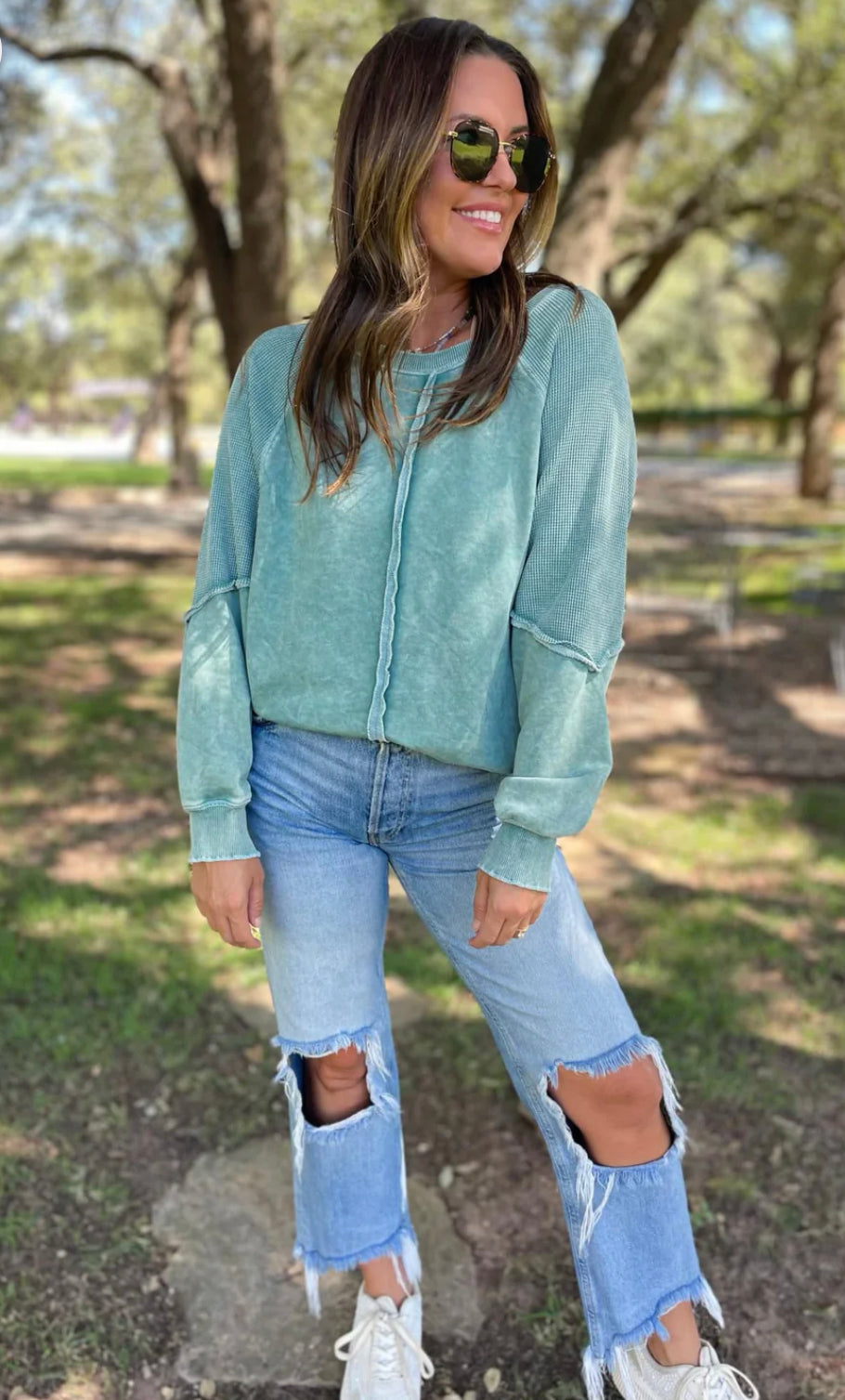 Exposed hem oversized sweatshirt (2colors)