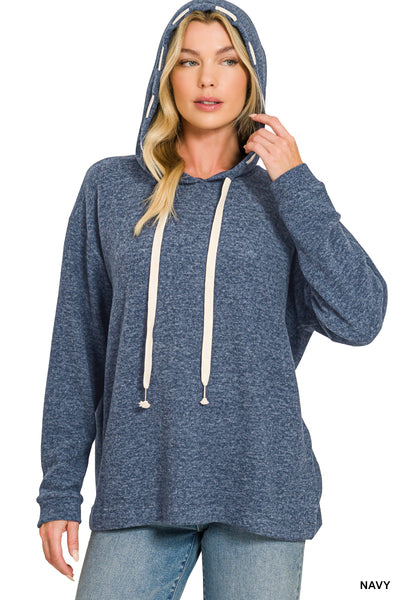 Brushed hacci hoodie (3 colors)