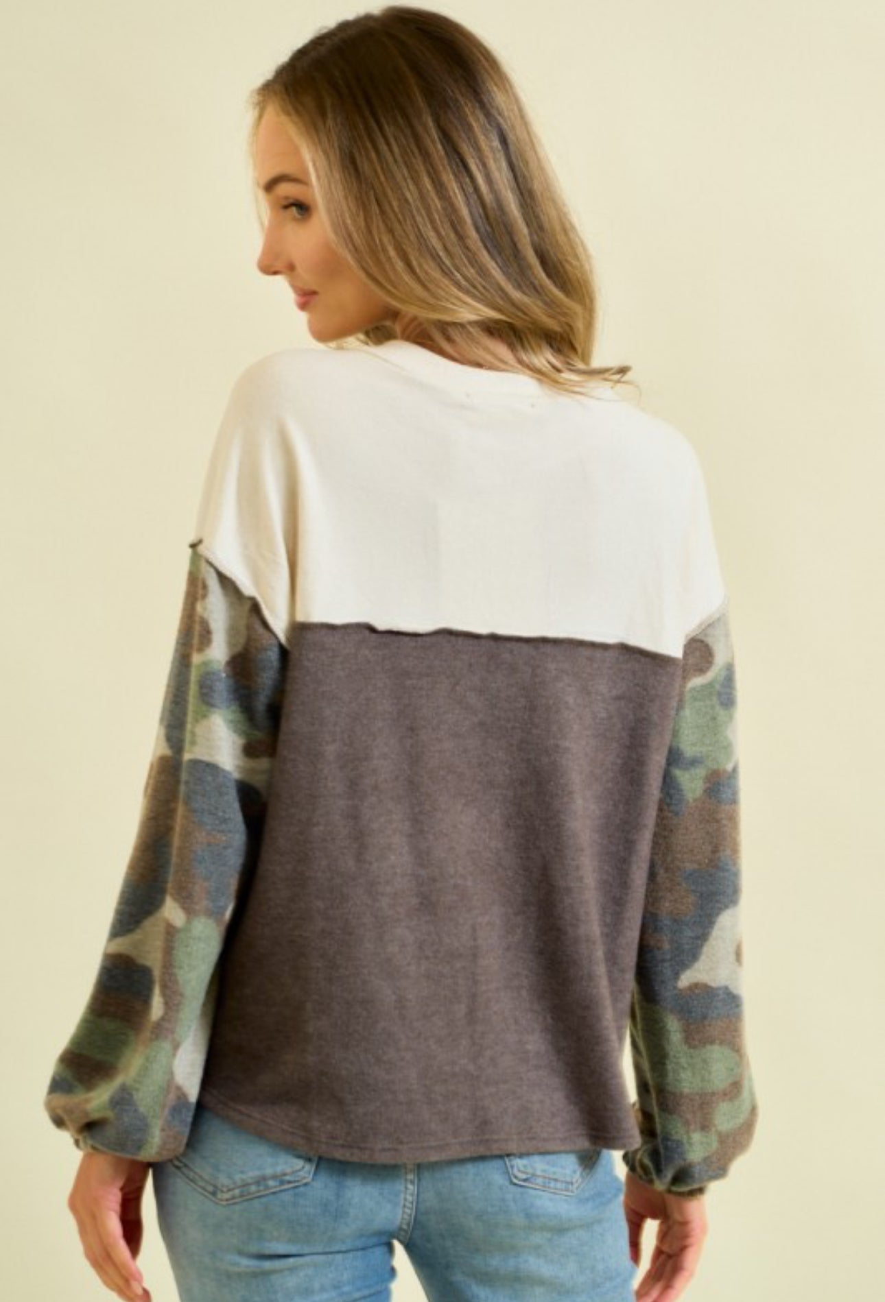 Live out loud camo top