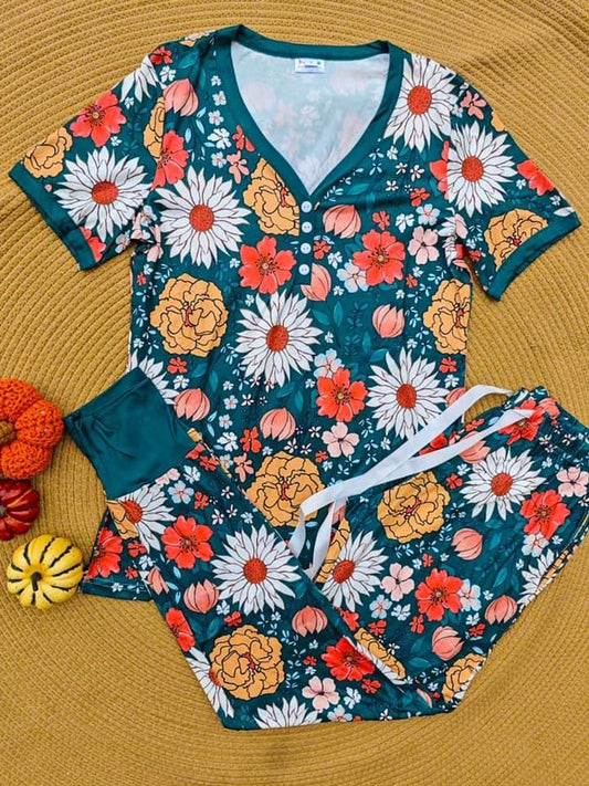 Boho floral pajamas