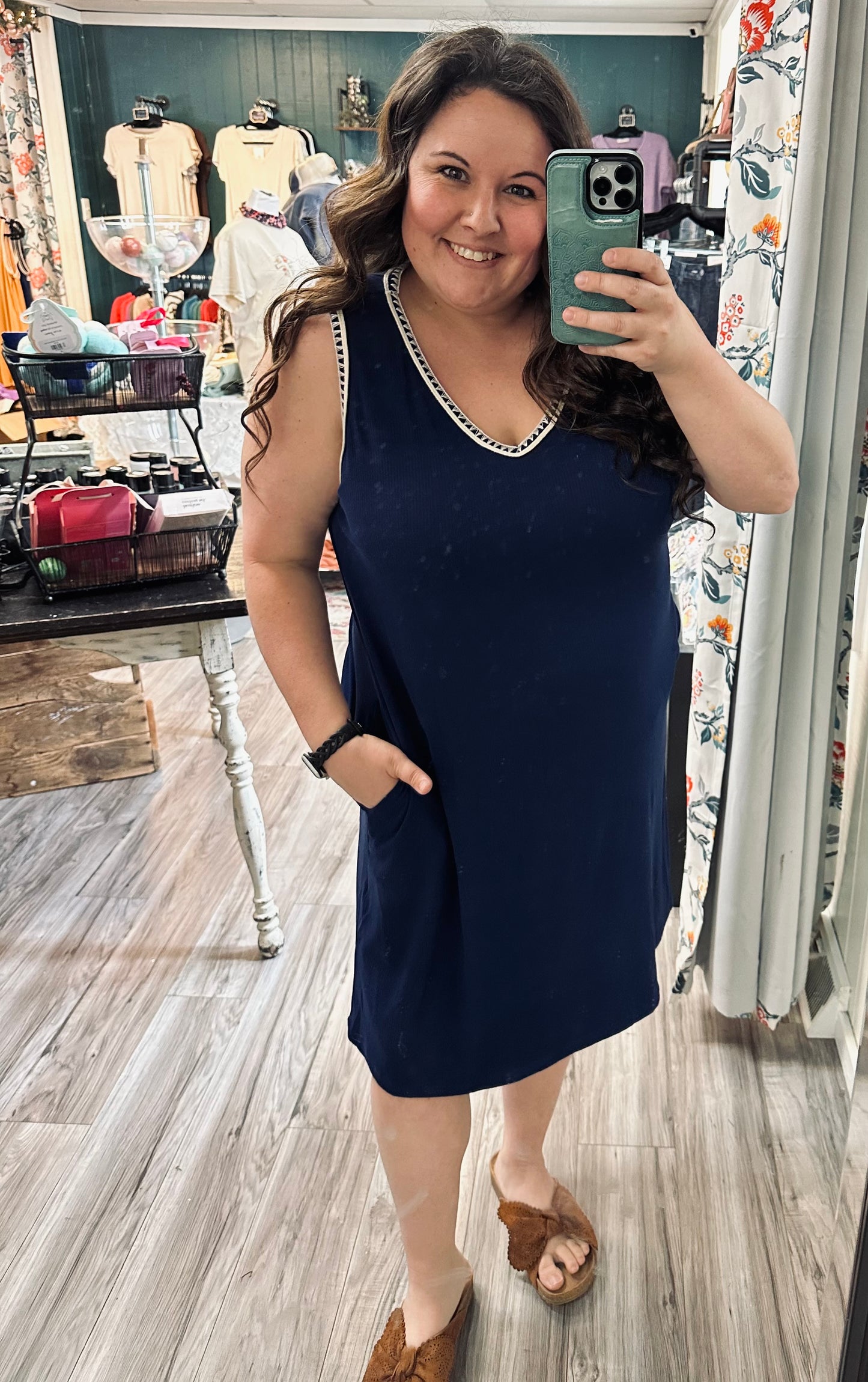 Dear Scarlett Stitch Trim Dress