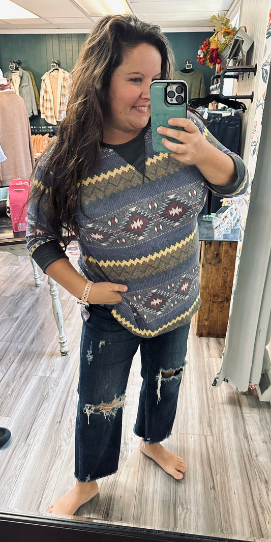 Dear Scarlett purple vibes 3/4 French Terry