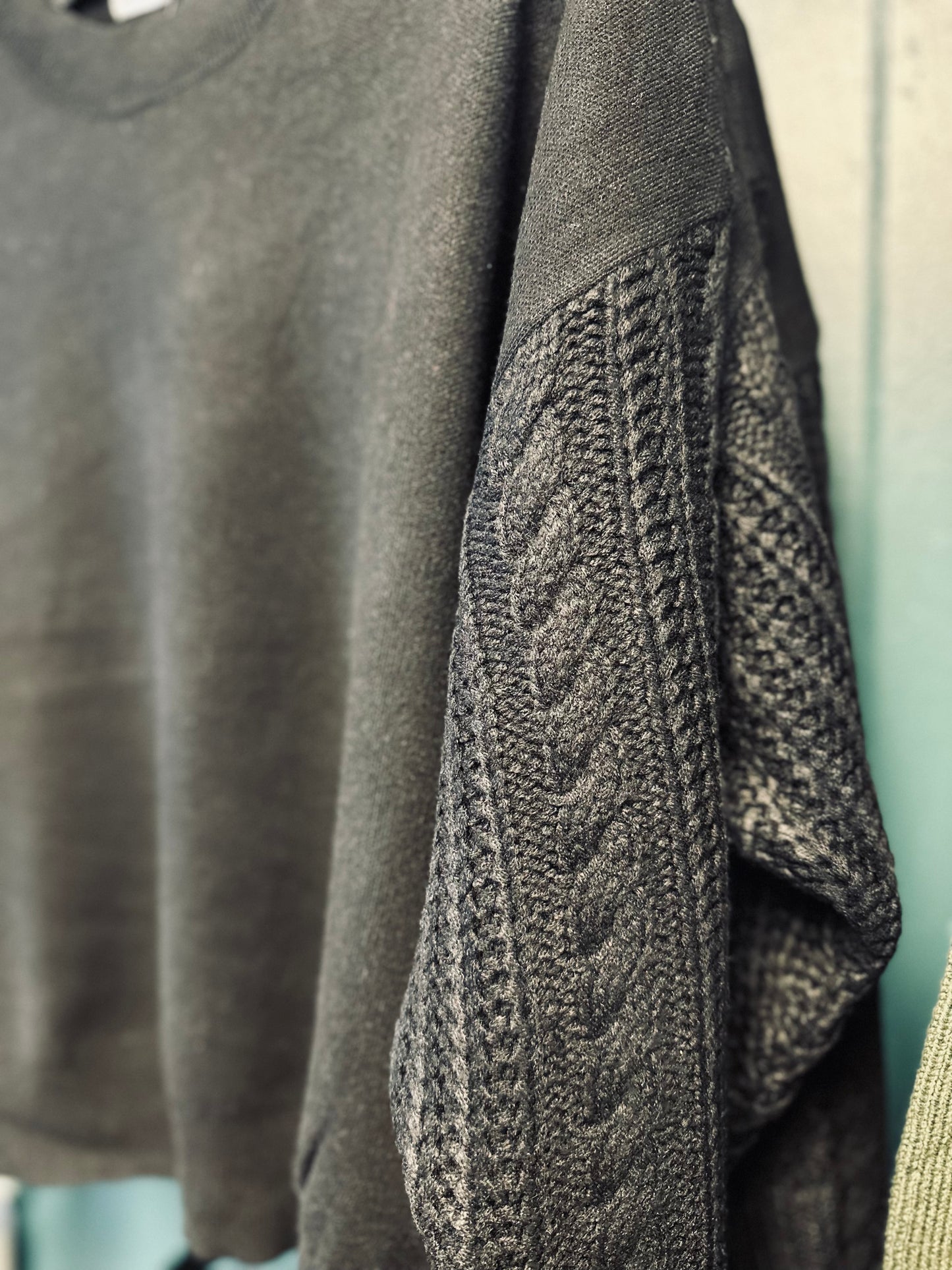 Cable knit oversized sweater