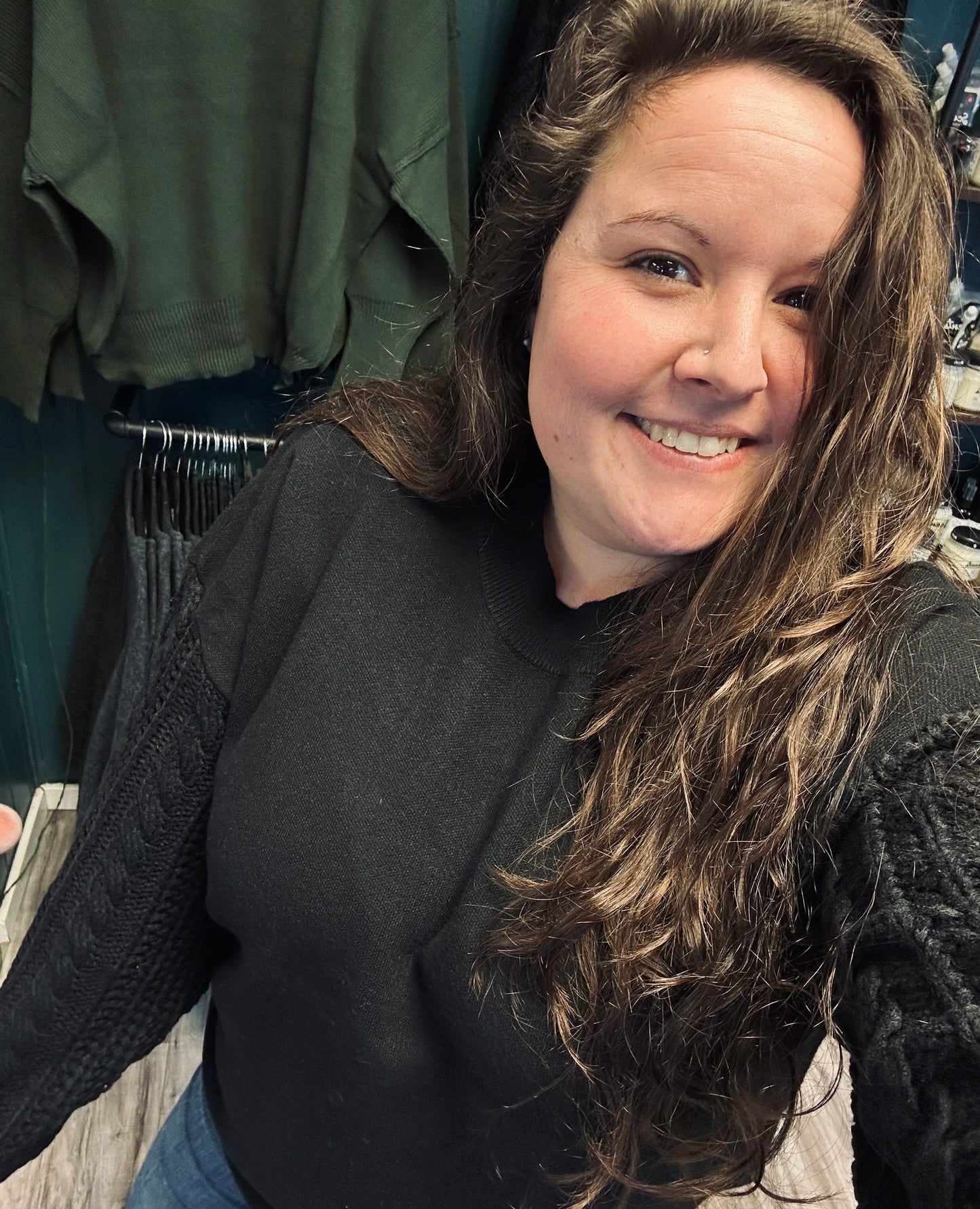 Cable knit oversized sweater