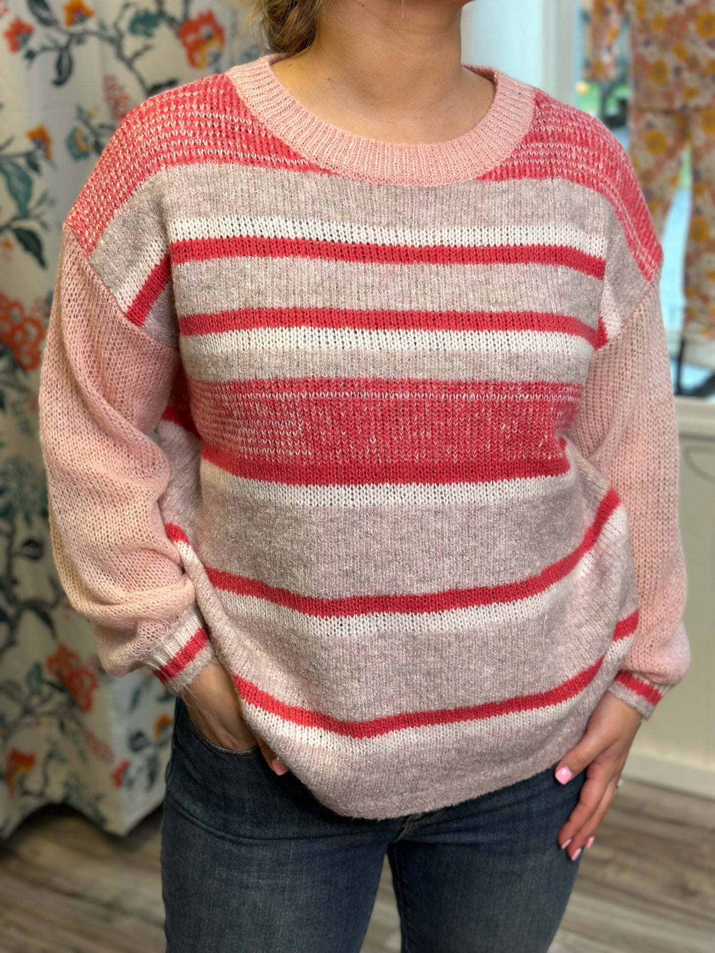 Oversized striped sweater