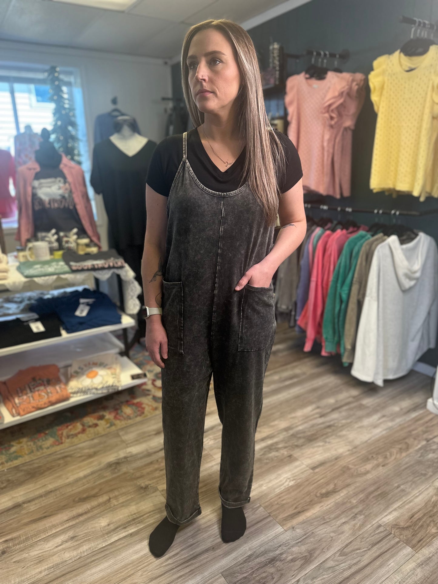 Made for me washed out romper