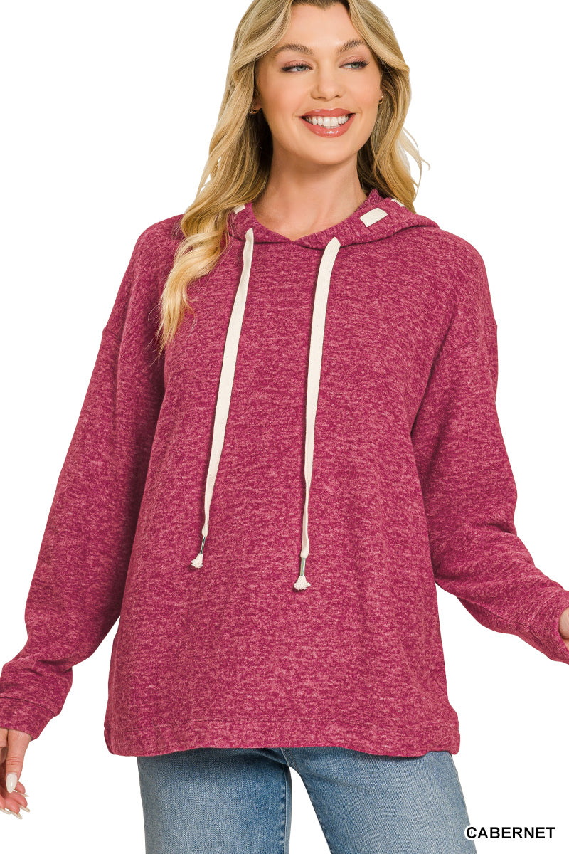 Brushed hacci hoodie (3 colors)