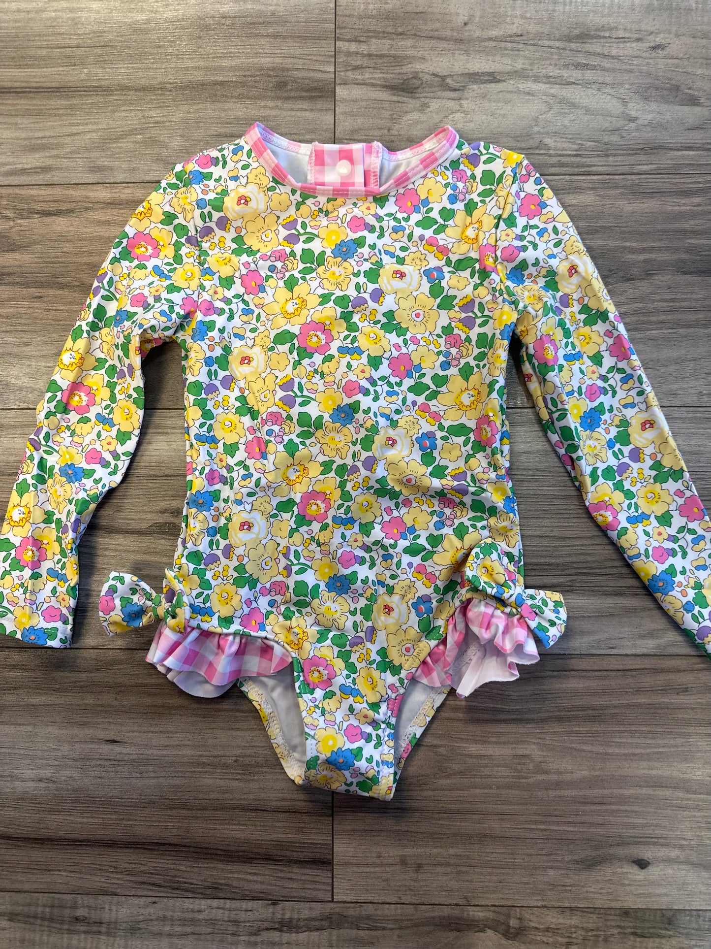 Neon floral rashguard