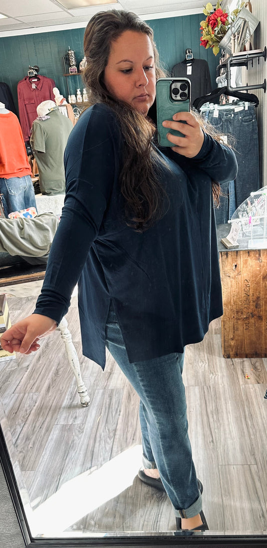 Favorite oversized navy top