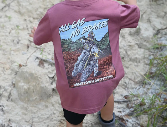 All gas no brakes boy tee