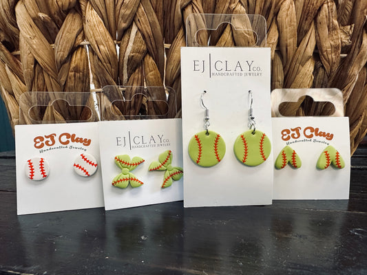 Clay sports earrings