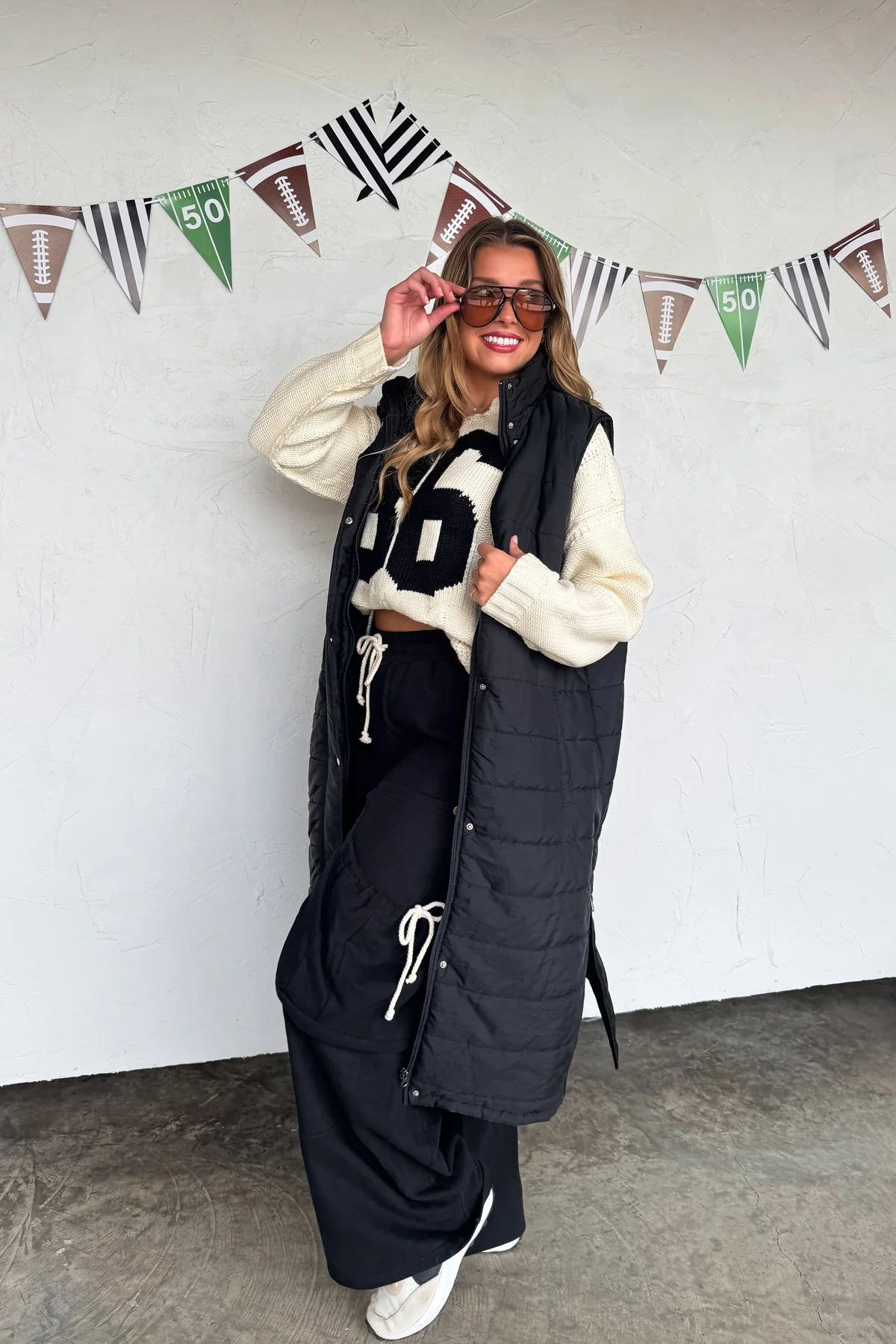 Kendall long puffer vest