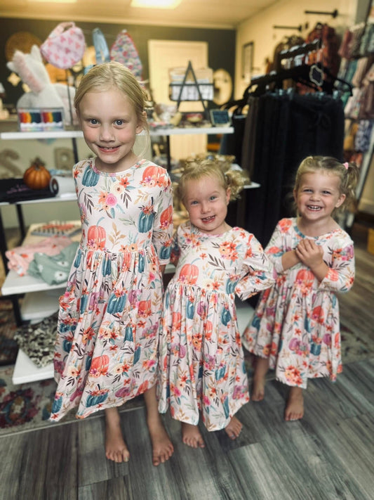 Harvest blooms twirl dress