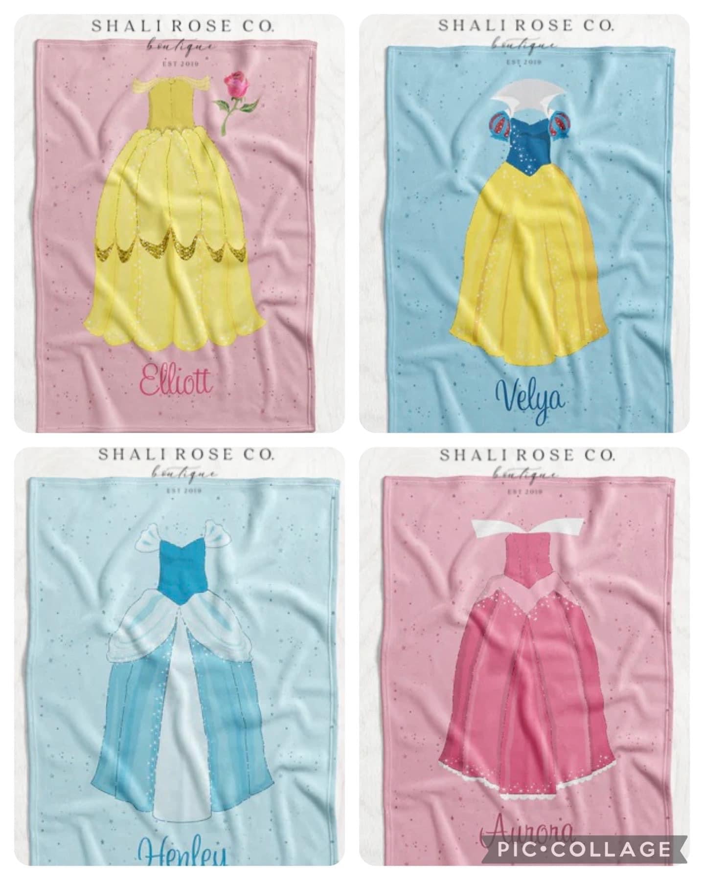 PREORDER - personalized princess blankets (50x60)