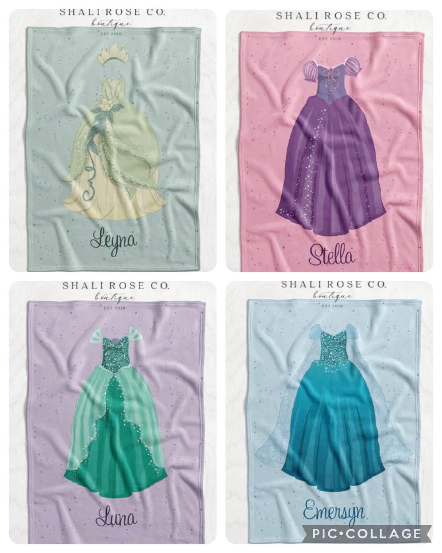 PREORDER - personalized princess blankets (50x60)