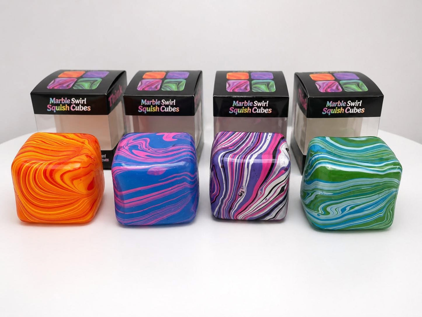 Large marble swirl cube