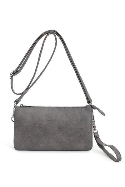 Vegan leather 3-1 crossbody clutch