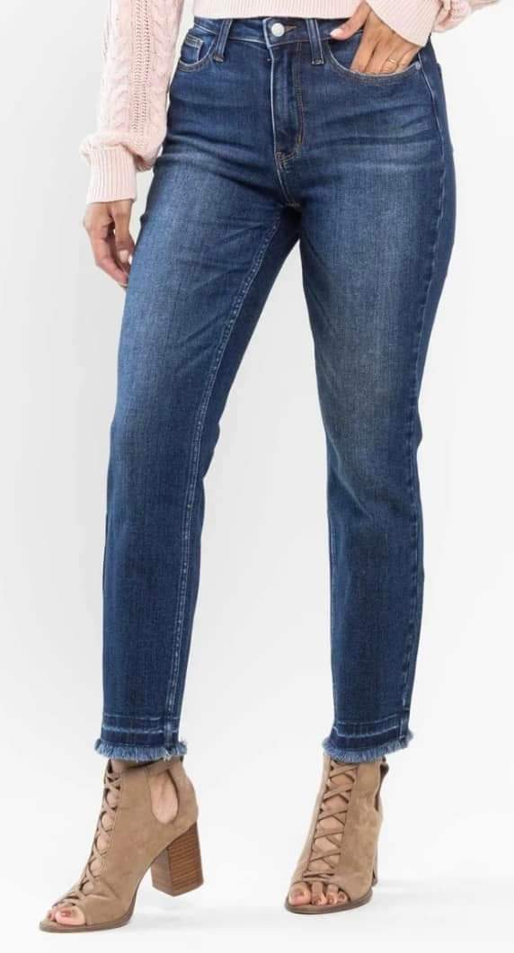 Judy Blue raw hem slim fit